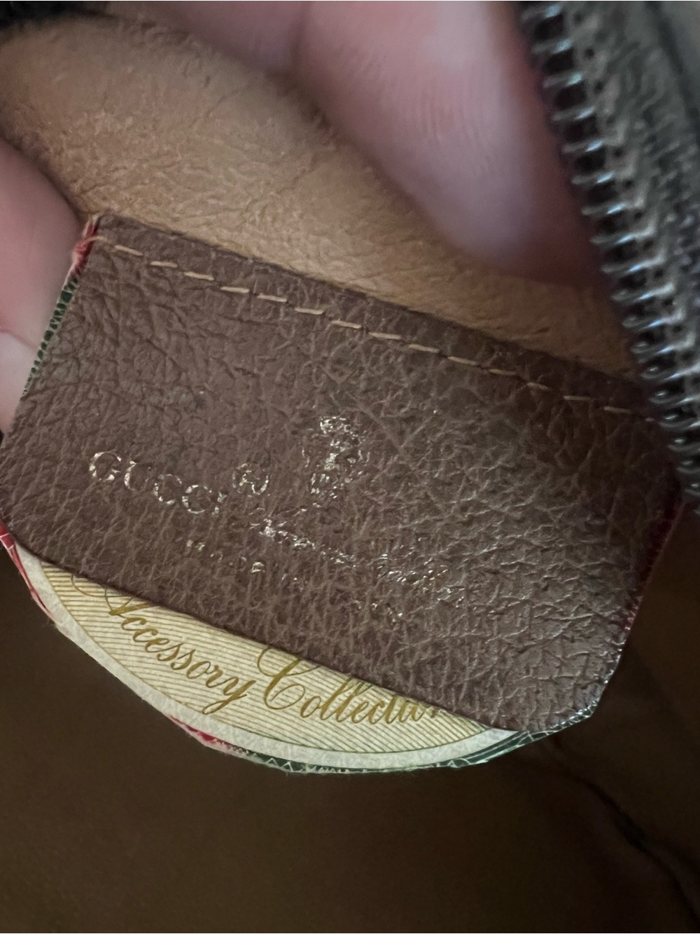 Vintage 80s Gucci Brown GG Supreme Canvas Wristlet with Sherry Line Stripe - Picture 3 of 14